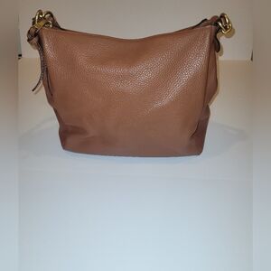 Coach Pebble Leather Shay Shoulder Bag HandBag Purse Hobo Saddle